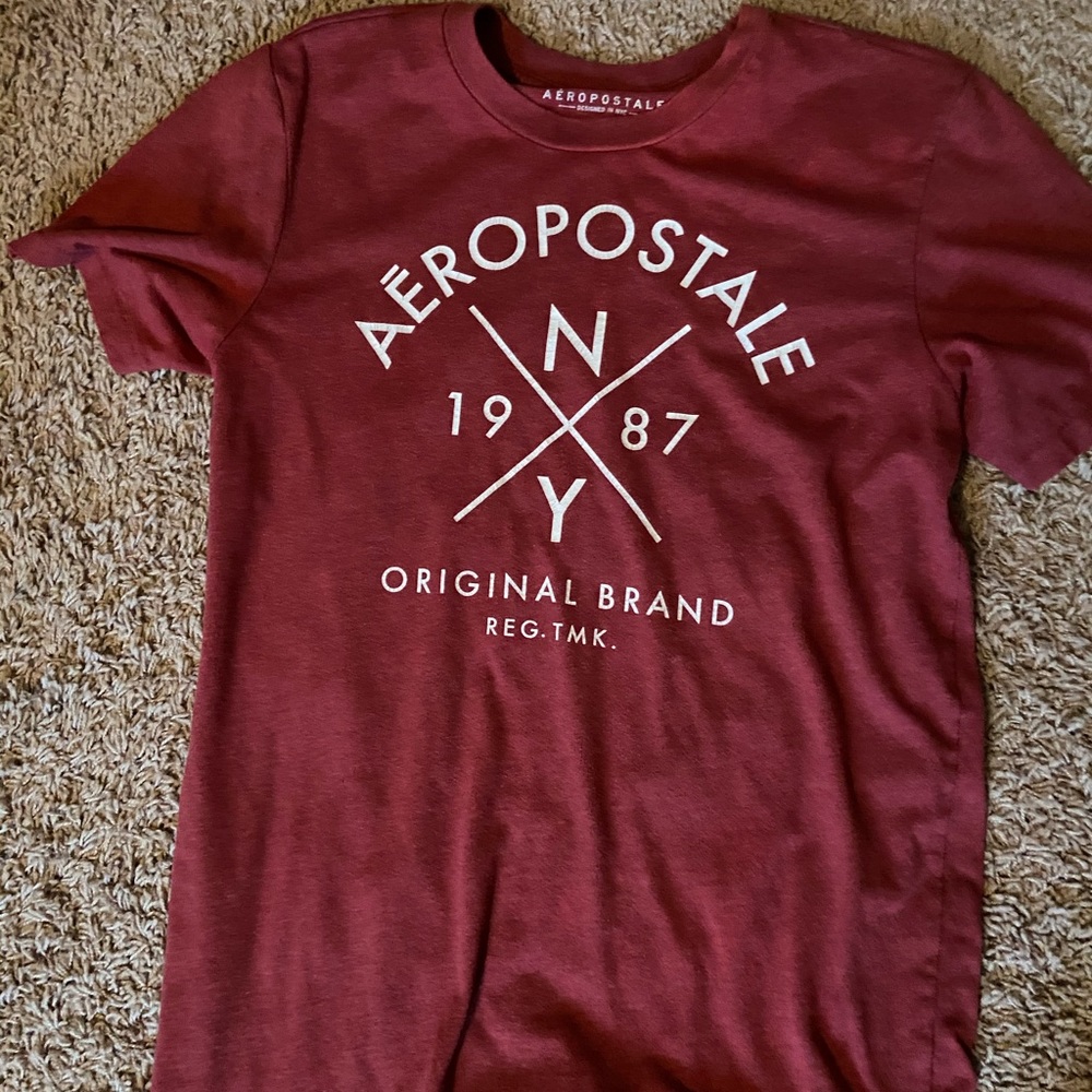Dark Red Aeropostale Tee Shirt